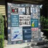 Goals Blue Quilt Blanket  Quilt